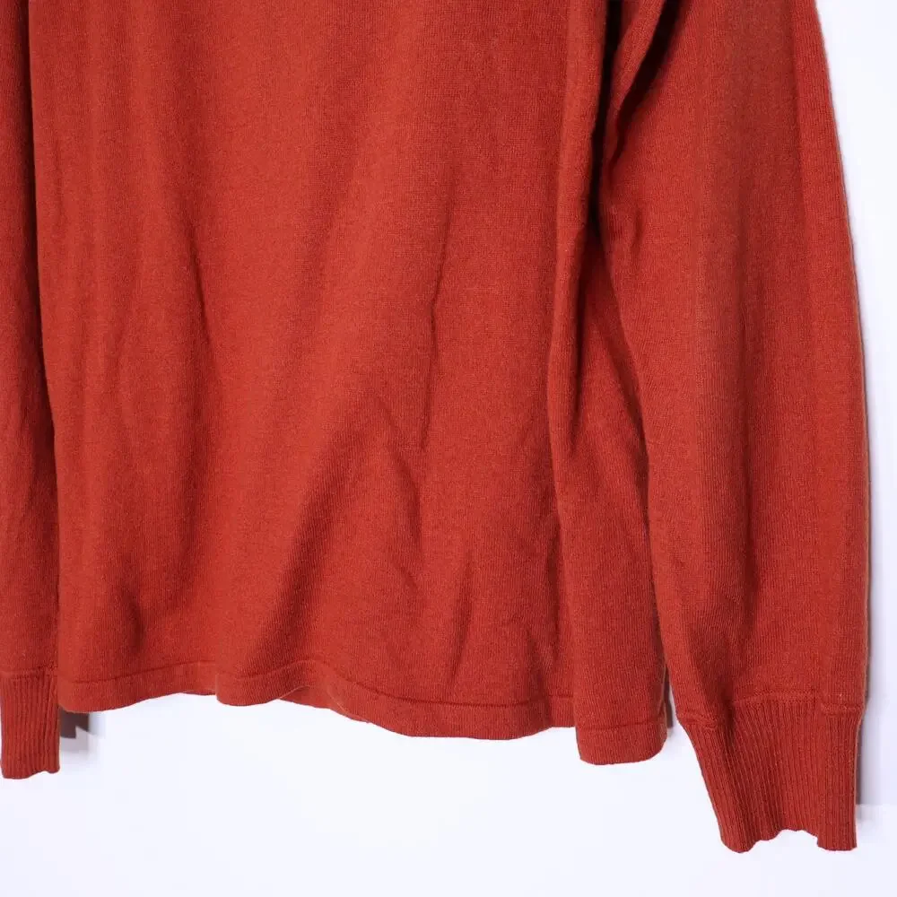 THE NORTH FACE All-Mountain 1/4 Zip Wool Sweater Pullover Red Orange Men's M